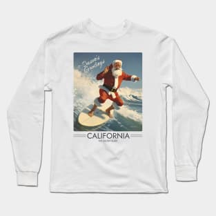 Surfing Santa (Light Version) Long Sleeve T-Shirt